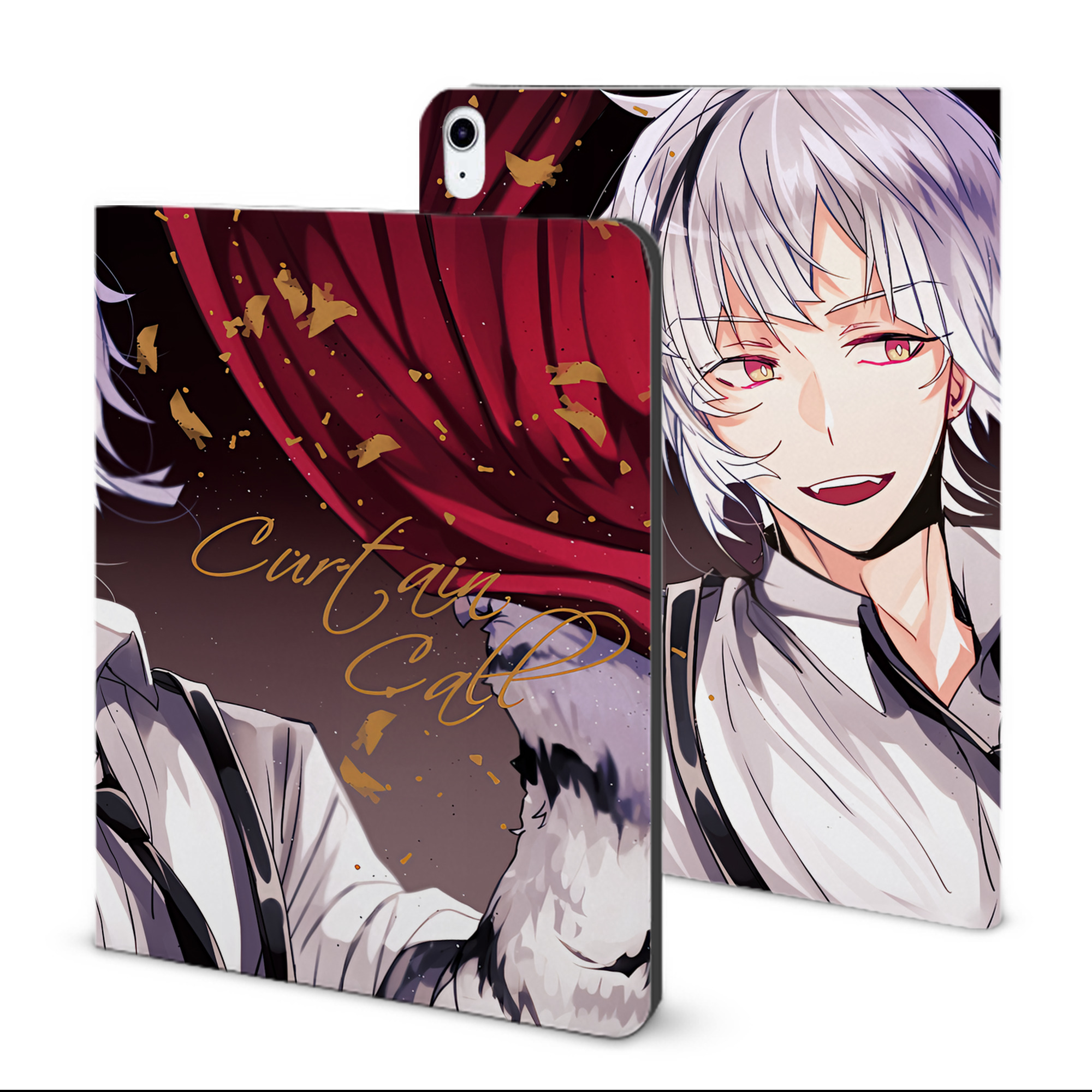 （画像用） 文豪ストレイドッグス Bungo Stray Dogs IPad ケース ブック型 PUレザー TPU 耐衝撃 軽量 薄型 ペン収納なし 全面保護 IPad 各モデル対応